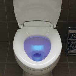 Glittery led toilet seat on Craiyon