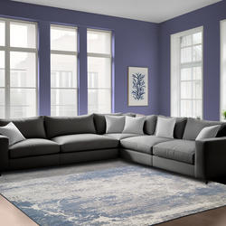 CAM Living Bloomington Abstract Navy 7'10 x 10'6