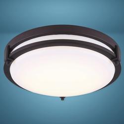 Patriot Lighting® Gilda II Oil-Rubbed Bronze 12-1/2" Integrated LED Flush Mount Ceiling Light