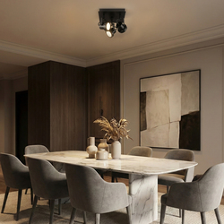 Canarm Inc. Olena Black 3-Light Integrated LED Flush Mount Ceiling