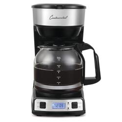 Continental 4 Cup Metallic Red Electric Coffee Maker