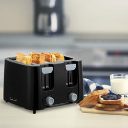 Continental 4 Slice Toaster Black