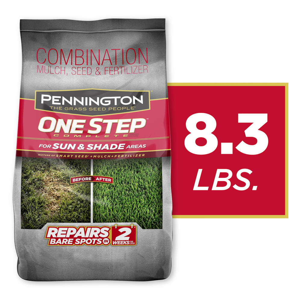 Pennington One Step Complete Tall Fescue Grass Sun or Shade Seed/Fertilizer/Mulch Repair Kit 8.3 lb