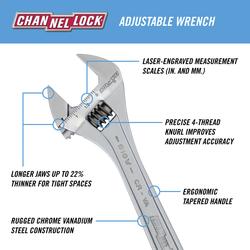 Bahco Reversible Jaw Adjustable Wrench 10 - Screwfix