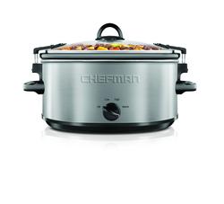 Chefman Oval Slow Cooker 6 Quart Silver - Office Depot