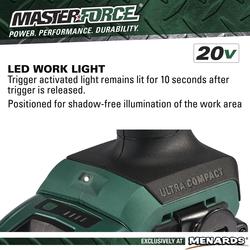 Masterforce® 20-Volt Cordless 3/8 Right Angle Drill - Tool Only at Menards®