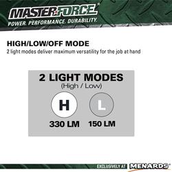 Masterforce® 20-Volt Cordless LED Work Light - Tool Only At Menards®