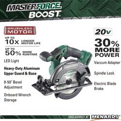 Masterforce BOOST 20 Volt Brushless Cordless 6 1 2