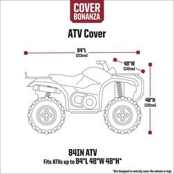 Cover Bonanza Telo Coprimoto 100 X 35 Pollici, Nero, Impermeabile, Protezione Da Polvere E Sporco, Con Elastico E Prese D'Aria