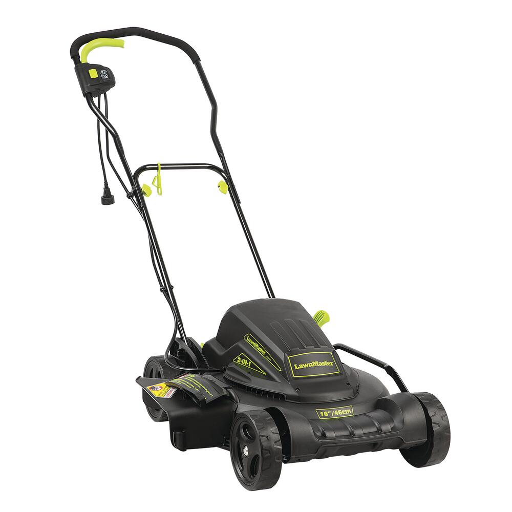 Lawnmaster 18 in. 10 Amp 2-in-1 Walk Behind Corded Electric Push Mower with Mulch and Side Discharge Lawnmaster 18 in. 10 Amp 2-in-1 Walk Behind Corded Electric Push Mower with Mulch and Side Discharge