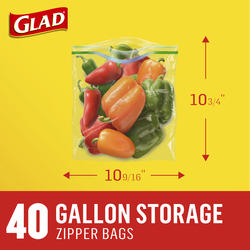 Glad F S Zipper Gallon Bags 12/20-Ct - Promo International - B2B