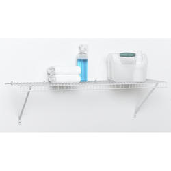 12 in. D x 36 in. W x 54 in. H White Wire Fixed Mount Pantry Closet Kit  With Baskets