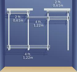 ClosetMaid® 48W x 16D White Wire Closet Shelf Kit at Menards®