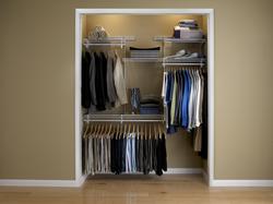 ClosetMaid 8808 ShelfTrack 4ft to 6ft Adjustable Closet Organizer Kit White