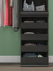 Designer's Image™ 21"W Charcoal Wooden Closet 4-Drawer Cabinet