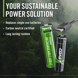 aaa Coast ZITHION-X ZXAAA USB-C Rechargeable Batteries – COAST
