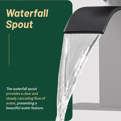 Cobbe Waterfall One-Handle Matte Black Bathroom Faucet at Menards®