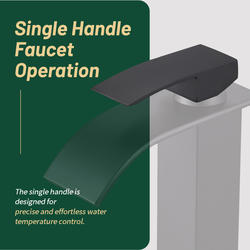 Cobbe Waterfall One-Handle Matte Black Bathroom Faucet at Menards®