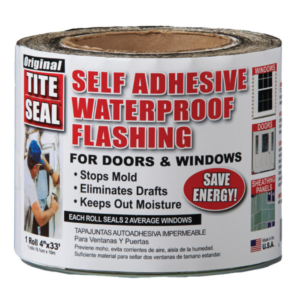 TITE-SEAL Self-Adhesive Waterproof 4-in x 33-ft Rubberized Asphalt Roll Flashing TITE-SEAL Self-Adhesive Waterproof 4-in x 33-ft Rubberized Asphalt Roll Flashing