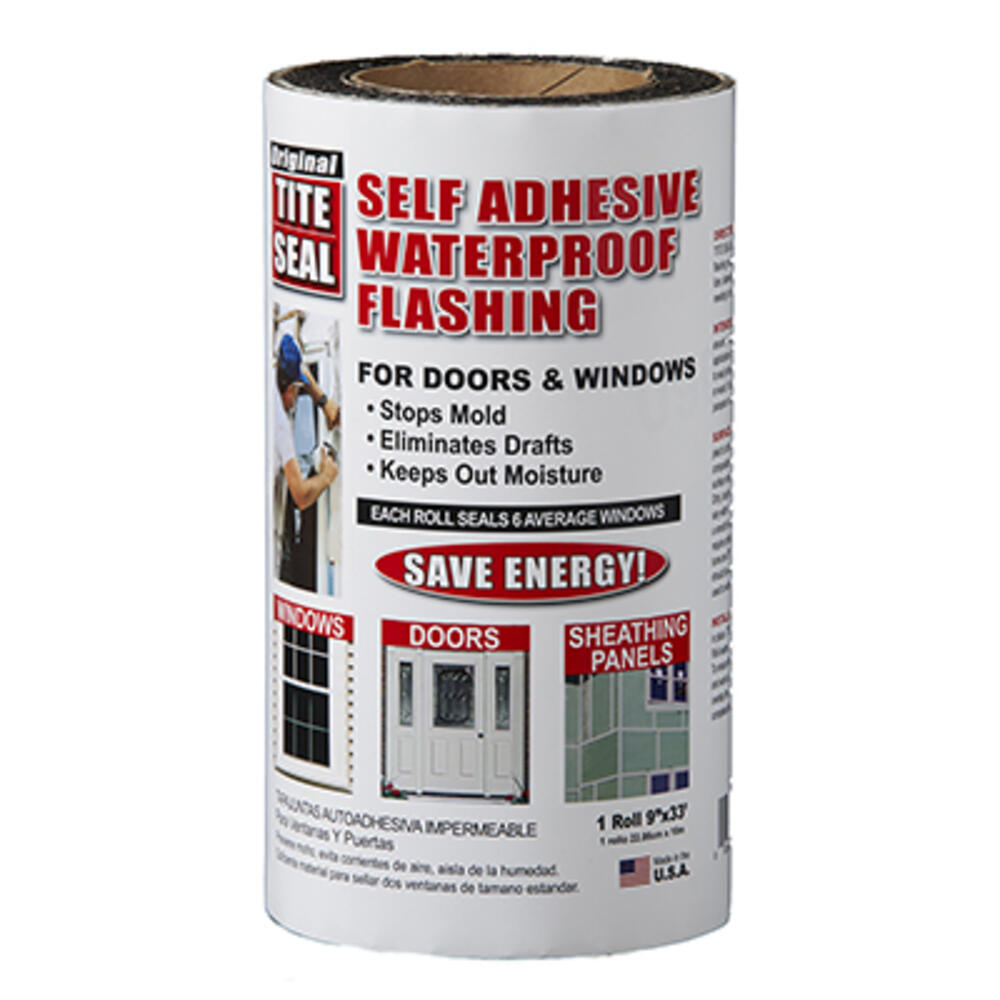 TITE-SEAL Self-Adhesive Waterproof 9-in x 33-ft Rubberized Asphalt Roll Flashing TITE-SEAL Self-Adhesive Waterproof 9-in x 33-ft Rubberized Asphalt Roll Flashing