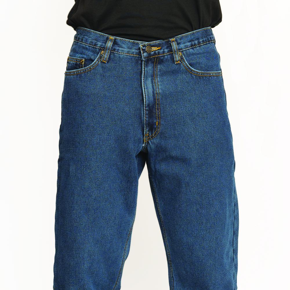 RW Rugged Wear® 34 x 36 Medium Wash Men's Fleece-Lined 5