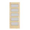 Colonial Elegance® 37"W x 84"H Pine Frosted Glass 5-Lite Interior Barn Door