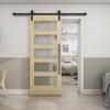 Colonial Elegance® 37"W x 84"H Pine Frosted Glass 5-Lite Interior Barn Door