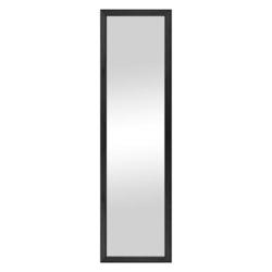 Columbia Frame Dawson 14-1/2"W x 50-1/2"H Black Full Length Over-the-Door Framed Mirror