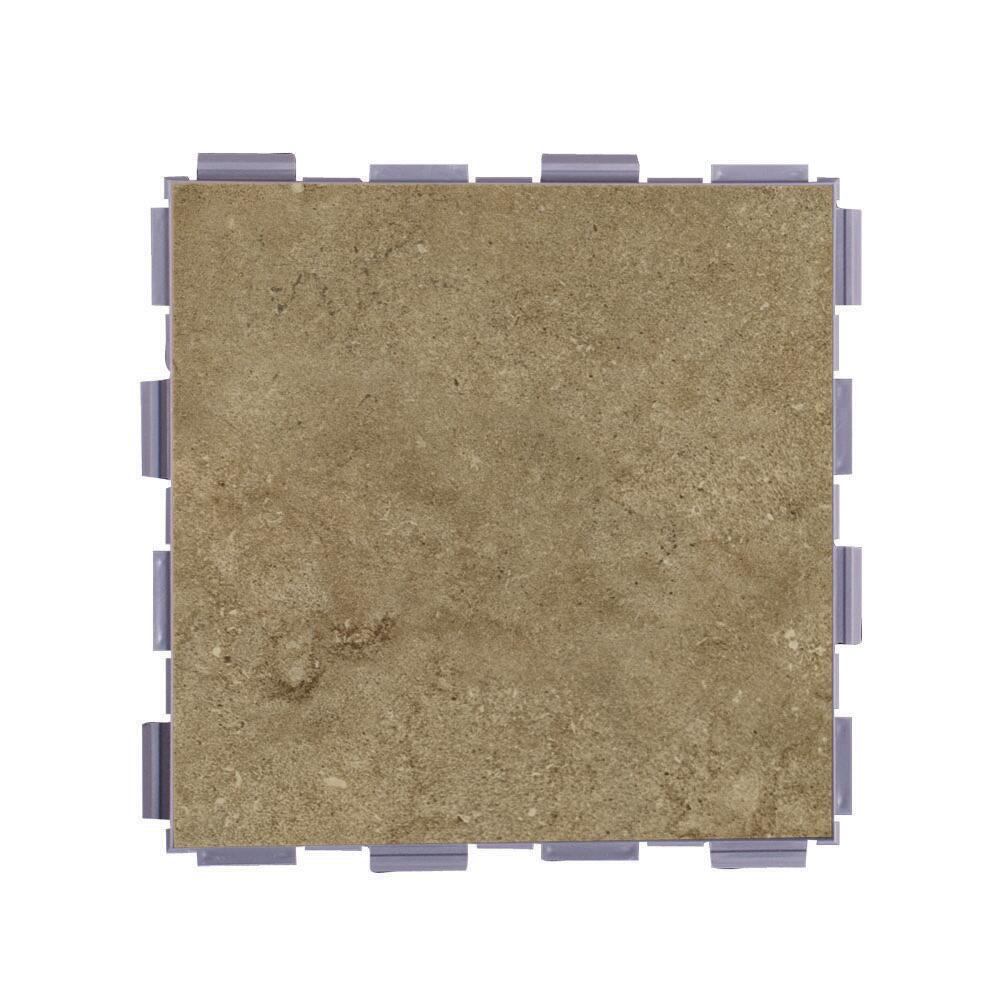 SnapStone® Mocha 6 x 6 Interlocking Porcelain Floor Tile SnapStone® Mocha 6 x 6 Interlocking Porcelain Floor Tile