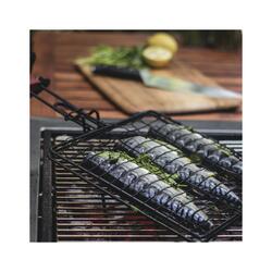 MOASKER 12 Cast Iron Round Grill Basket for Veggie Meat Fish