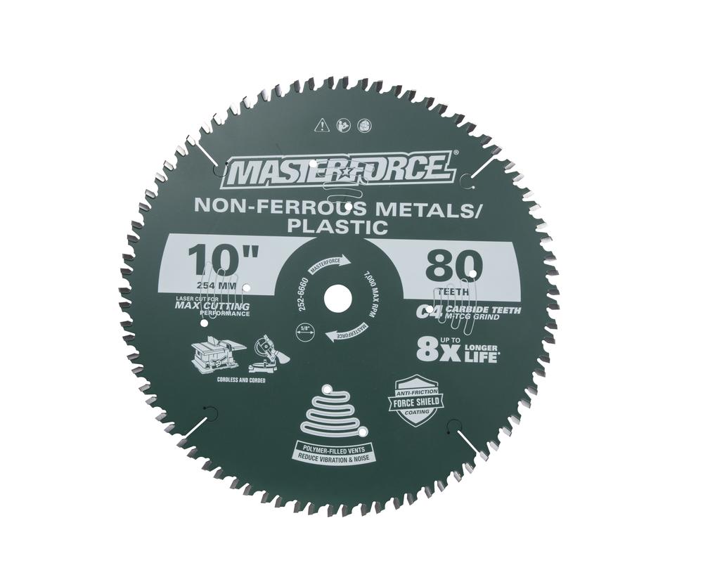 10 in. x 80-Teeth Non-Ferrous / Plastic Cutting Saw Blade 10 in. x 80-Teeth Non-Ferrous / Plastic Cutting Saw Blade