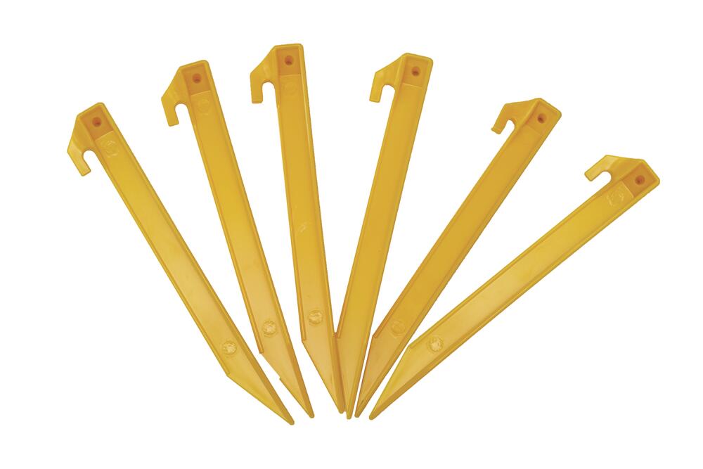 Yardworks® 8" Plastic Tie Down / Tent Stake - 6 Pack