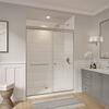 CW® Coast™ 54-60"W x 69"H Brushed Nickel Semi-Frameless Bypass Shower Door with 1/4" Clear Glass