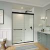 CW® Coast™ 60"W x 69"H Matte Black Semi-Frameless Bypass Shower Door with Clear Glass