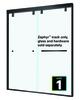 CW® Select Zephyr™ 48"W or 60"W x 70-5/8"H Matte Black Shower Door Track Kit