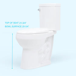 Convenient Height® Extra Tall White Elongated Dual Flush Toilet at Menards®