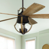 Hunter® Low Profile® Dempsey 52" Brushed Nickel Indoor LED Ceiling Fan