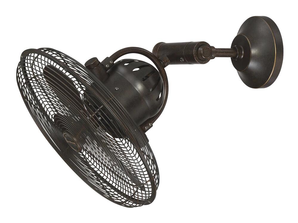 Craftmade Bellows IV 14-in Aged bronze textured Indoor/Outdoor Ceiling Fan with Wall-Mounted Remote (3-Blade)