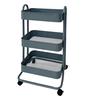 Top Notch® Blue 3-Tier Metal Rolling Cart