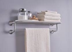 Moen® 26" Spot Resist™ Brushed Nickel Bathroom Towel Shelf Rack at Menards®