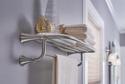 Moen® 26" Spot Resist™ Brushed Nickel Bathroom Towel Shelf Rack at Menards®