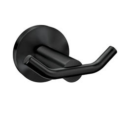 WOWOW Double Robe Hook 304 Stainless Steel in Matte Black 480807B-HD - The  Home Depot