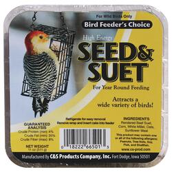C&S Products® Bird Feeder's Choice High Energy Seed & Suet Bird Suet