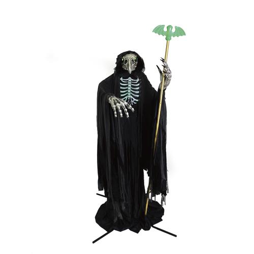 Pumpkin Hollow™ 9'10" LED Animated Plague Doctor with Sound Halloween Décor