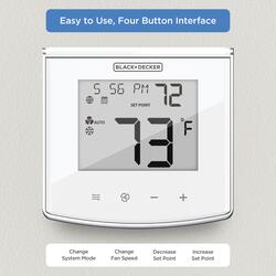 BLACK+DECKER BDXTTSM1 Smart Home Wi-Fi Touch-Key Thermostat with