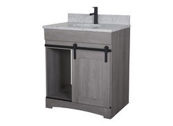 Dakota™ Sliding Barn Door 30"W x 21-5/8"D Haven Bathroom Vanity Cabinet at Menards®