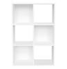 Dakota™ 24-3/4"W x 36-3/4"H x 11-3/8"D White 6-Cube Storage Organizer