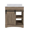 Dakota™ Sliding Barn Door 30"W x 21-5/8"D Cottage Bathroom Vanity Cabinet