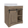 Dakota™ Sliding Barn Door 30"W x 21-5/8"D Cottage Bathroom Vanity Cabinet