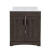 Dakota™ Monroe 30"W x 21-5/8"D Charcoal Bathroom Vanity Cabinet